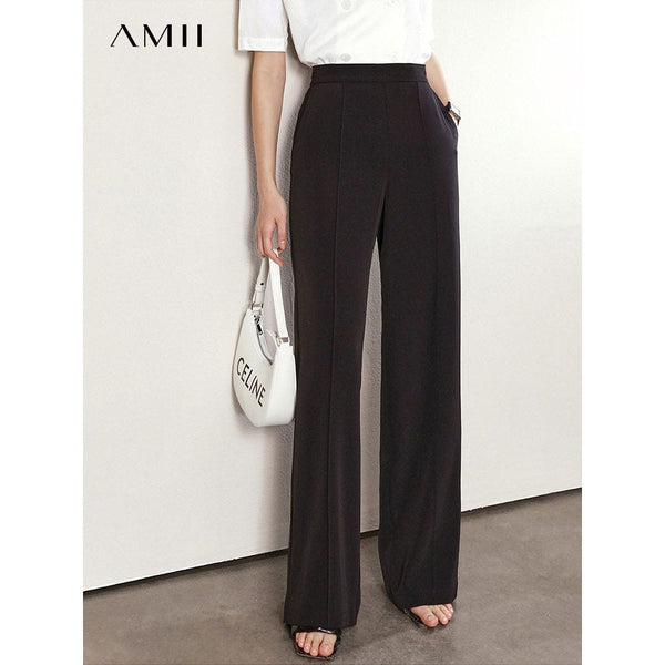 Women Spring High Waist Letter Embroidery Wide Leg Pants - Frimunt Clothing Co.