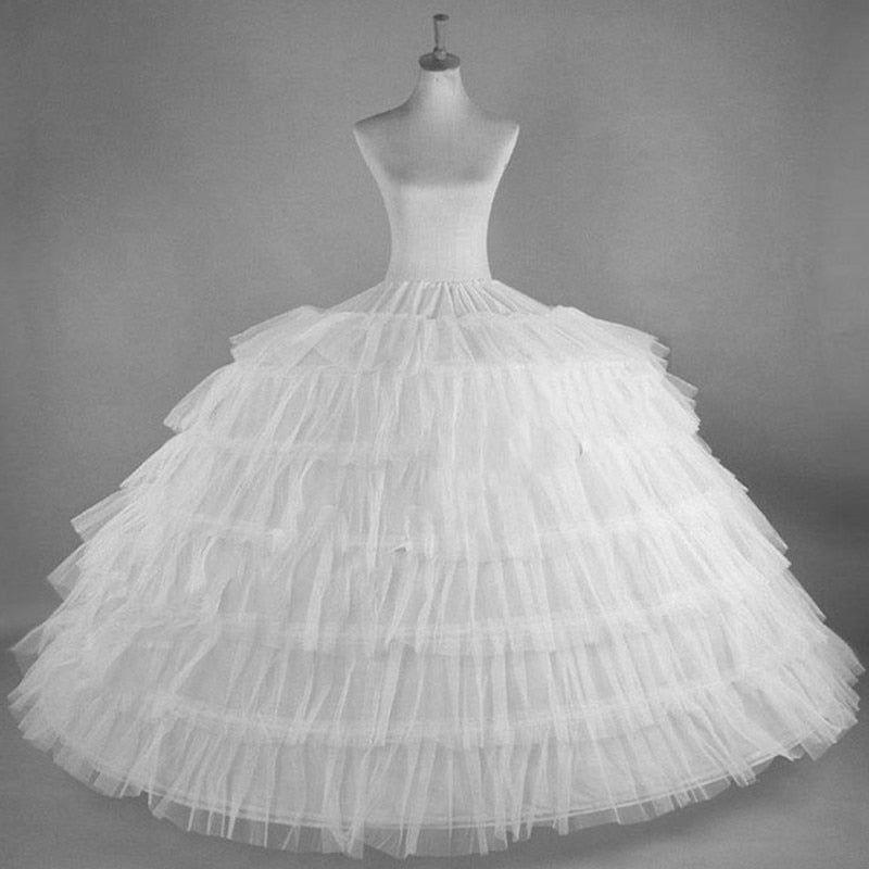 White Tulle 7 Hoops Petticoats for Wedding Dress Plus Size Fluffy Ball –  Frimunt Clothing Co