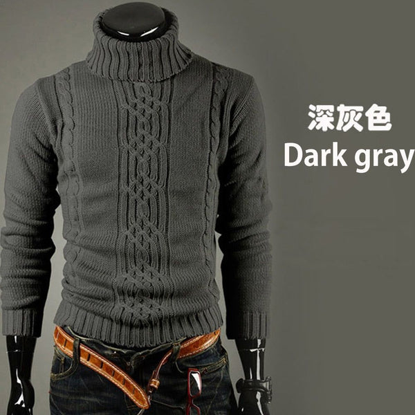 Warm Slim Fit Turtleneck Men's Sweater Pullover Knit Fall Winter Fashion - Frimunt Clothing Co.
