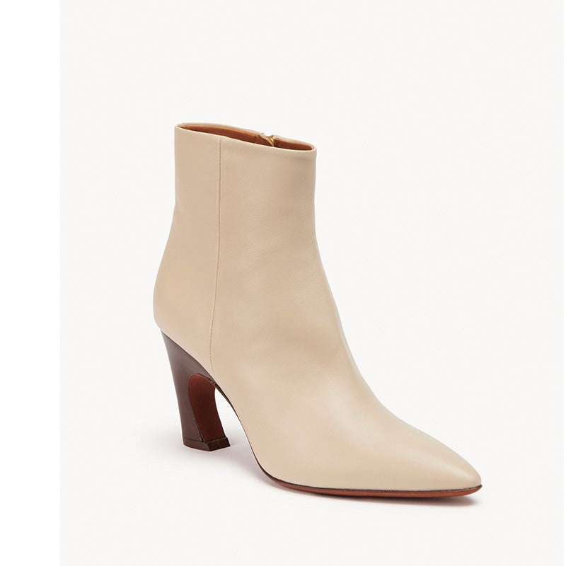 Pointed Toe Ankle Boots For Women High Heeled Side Zipper Soft Eco Leather Boots - Frimunt Clothing Co.