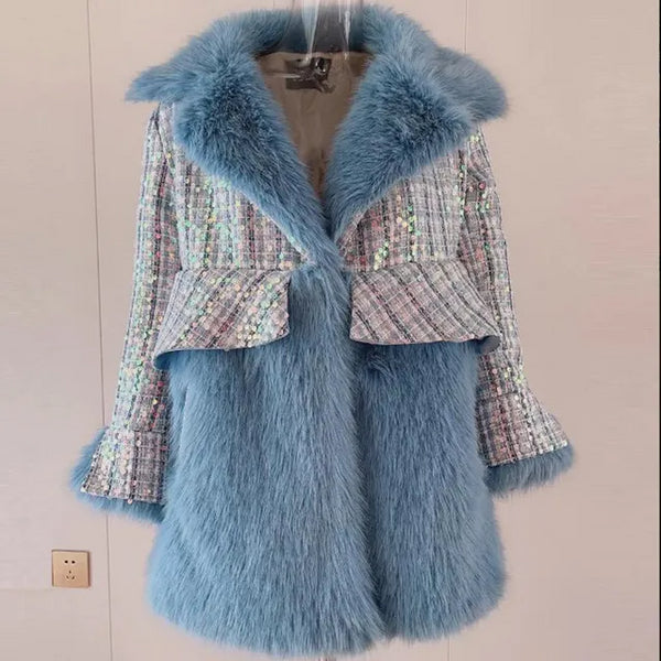 Winter Fluffy Faux Fur Coat Women Fashion Warm Women's Coat Fur Jacket - Frimunt Clothing Co.