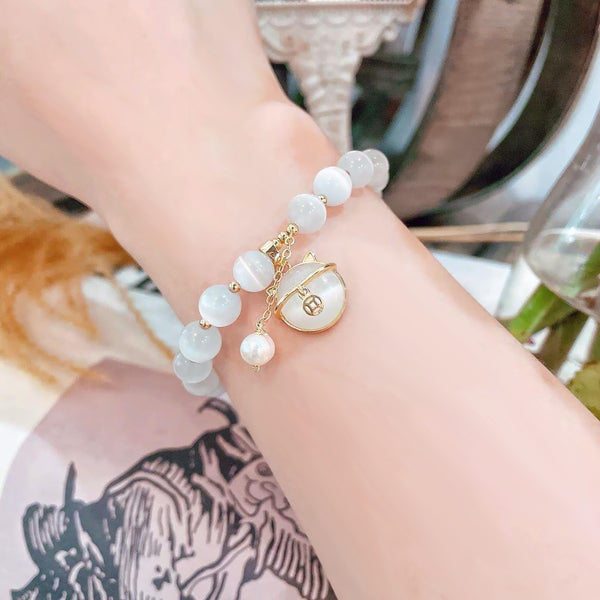 Lucky Coin Charm Opal Bracelet - Frimunt Clothing Co.