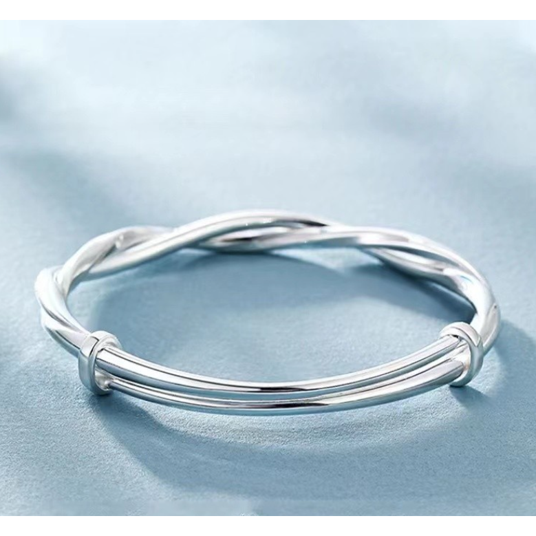 Silver Plated Mobius Ring Bracelet For Women - Frimunt Clothing Co.