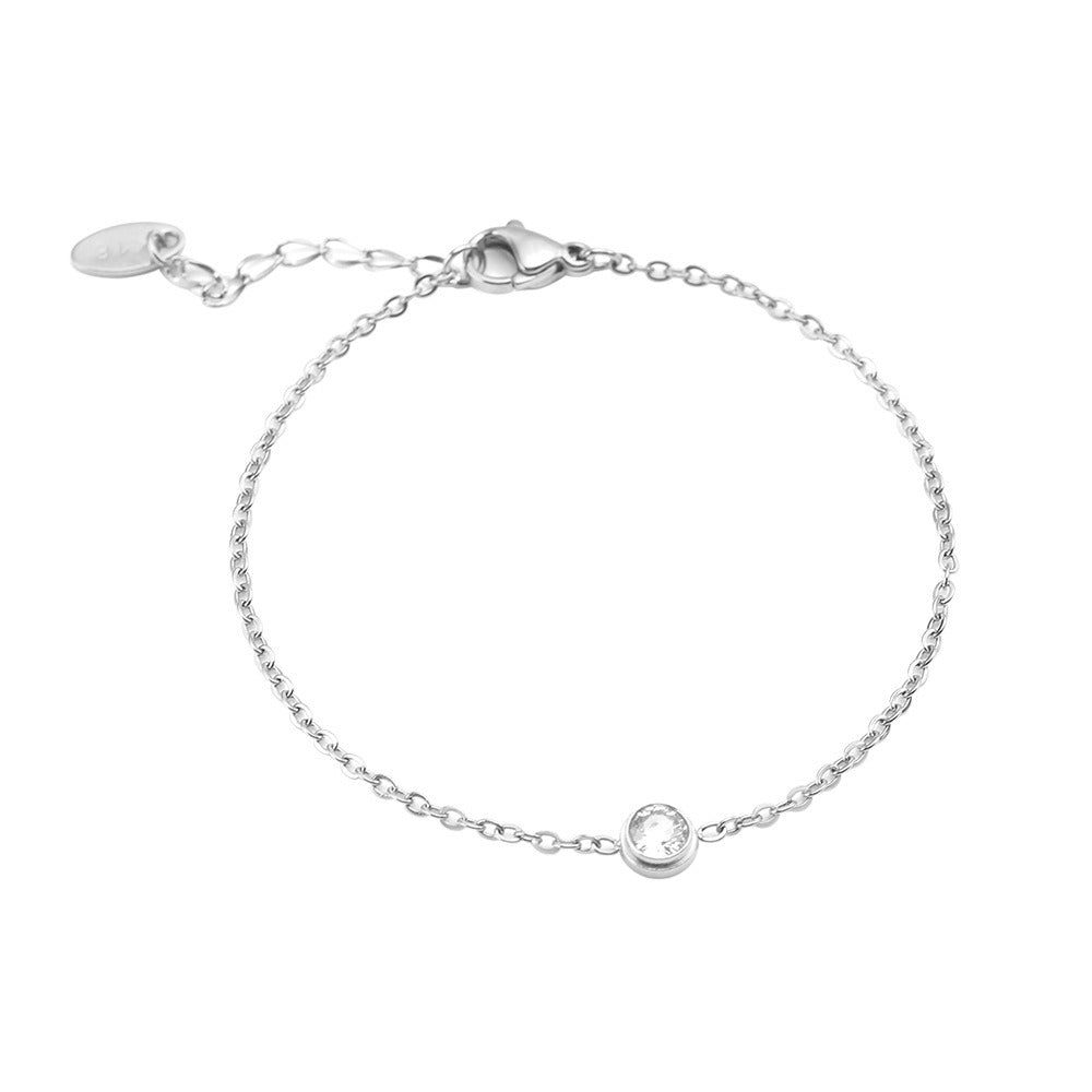 Single or Six Inlaid Austrian Crystals Stainless Steel Bracelet - Frimunt Clothing Co.