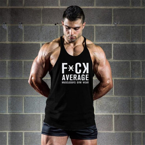 Men's Cotton Fitness Canotta Bodybuilding Stringer Tank Top Y Back