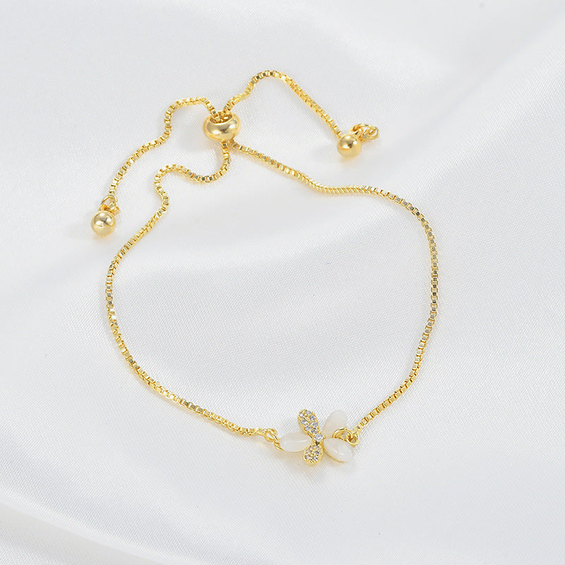 New Trendy Adjustable Opal Petal Flower Bracelet - Frimunt Clothing Co.