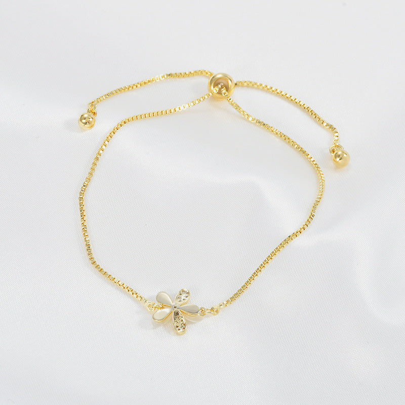 New Trendy Adjustable Opal Petal Flower Bracelet - Frimunt Clothing Co.