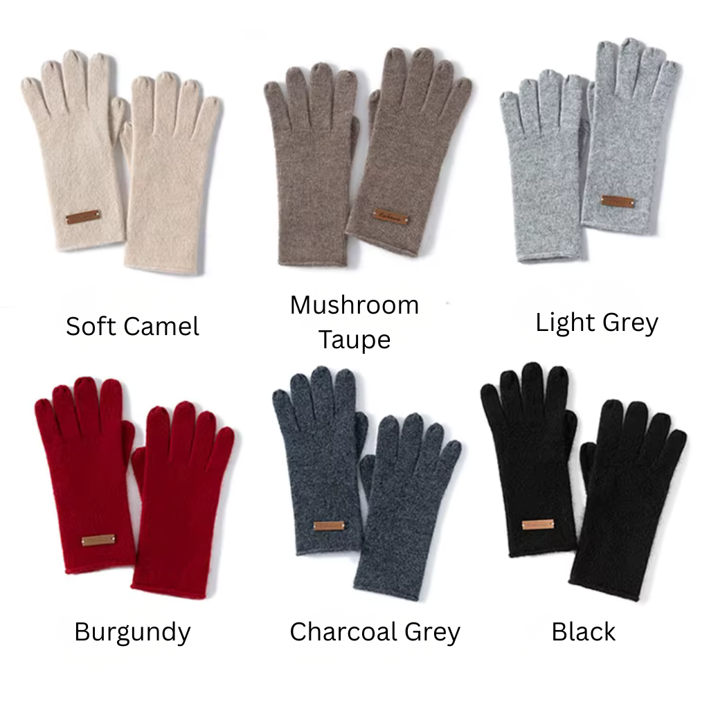 Gants d'hiver pour femme en cachemire 100 % de haute qualité, doux, chauds et extensibles.