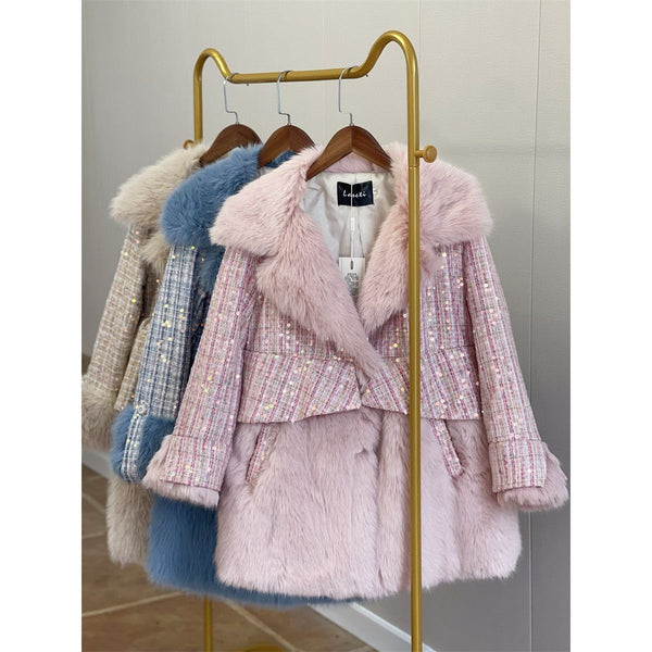 Winter Fluffy Faux Fur Coat Women Fashion Warm Women's Coat Fur Jacket - Frimunt Clothing Co.