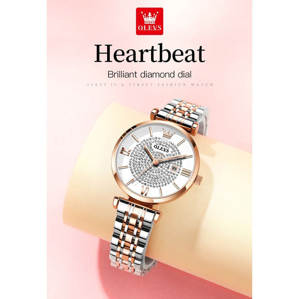 Stainless Steel Ultra-Thin Casual Women's Luxury Watch Quartz Waterproof Fashion Wristwatch