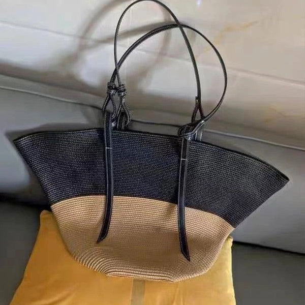 Large Capacity Rattan Handmade Beach Tote Bags Assorted Styles