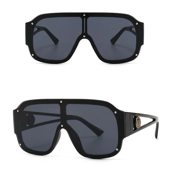 Luxury Designer Oversized Square Sunglasses Rivet Shades UV400 - Frimunt Clothing Co.