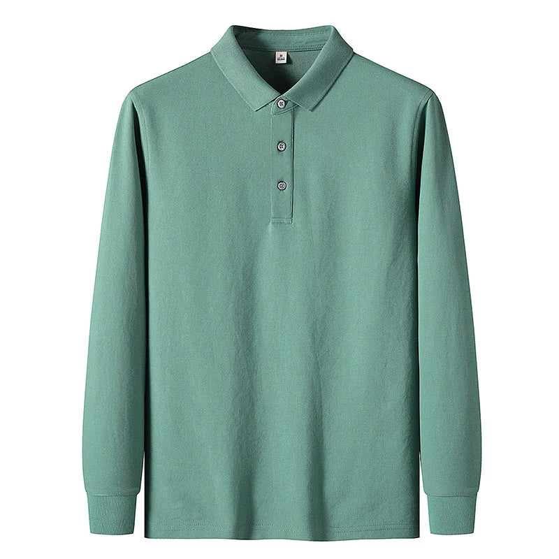 Men's Long Sleeve Polo Style Shirt Solid Color High Quality - Frimunt Clothing Co.