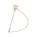 Metal Trident Brooch Long Needle Tassel Chain Lapel Pins Men's Suit Badge Sweater Jewelry for Women Accessories - Frimunt Clothing Co.