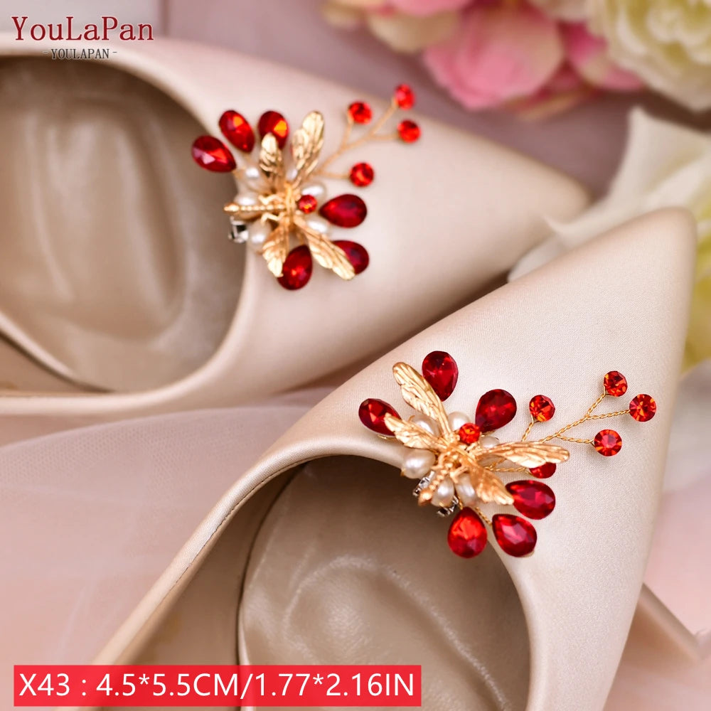 New Women's Shoe Rhinestone Clip Charms 2 Pcs. - Frimunt Clothing Co.