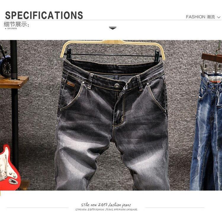Men's Skinny Jeans Zipper Fly Slim Fit Denim Stretch Jean Pencil Leg Pants - Frimunt Clothing Co.