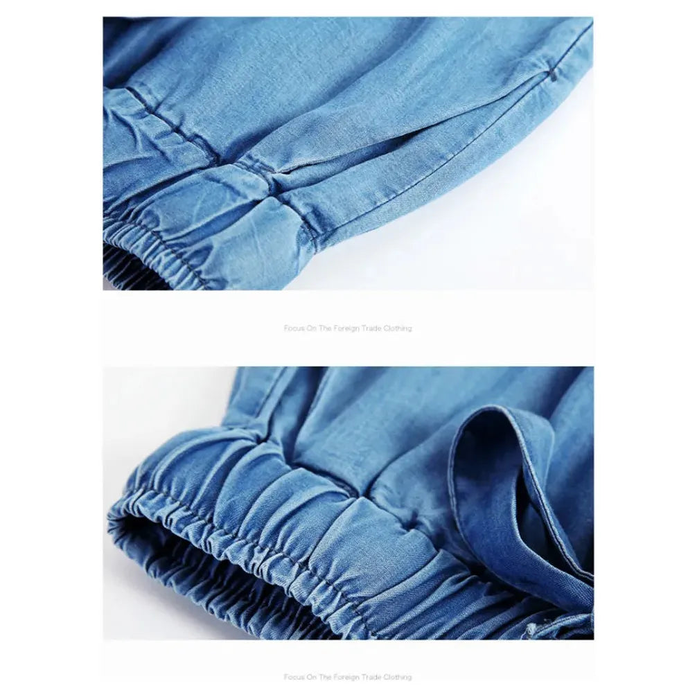 Women's Summer Wide Leg Pants Vintage High Waist Jeans Plus Sizes Available - Frimunt Clothing Co.