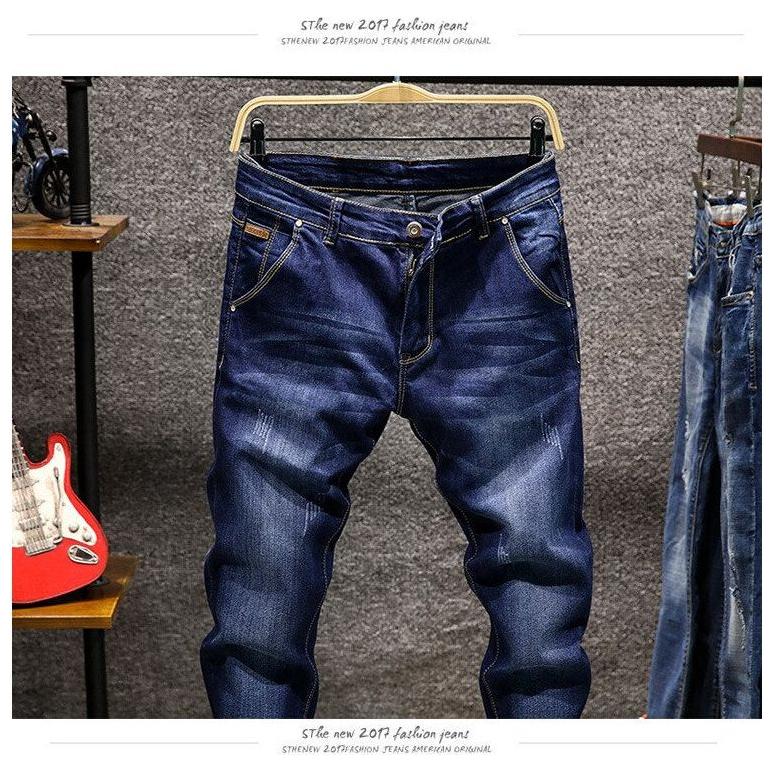 Men's Skinny Jeans Zipper Fly Slim Fit Denim Stretch Jean Pencil Leg Pants - Frimunt Clothing Co.