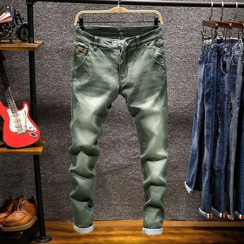 Men's Skinny Jeans Zipper Fly Slim Fit Denim Stretch Jean Pencil Leg Pants - Frimunt Clothing Co.