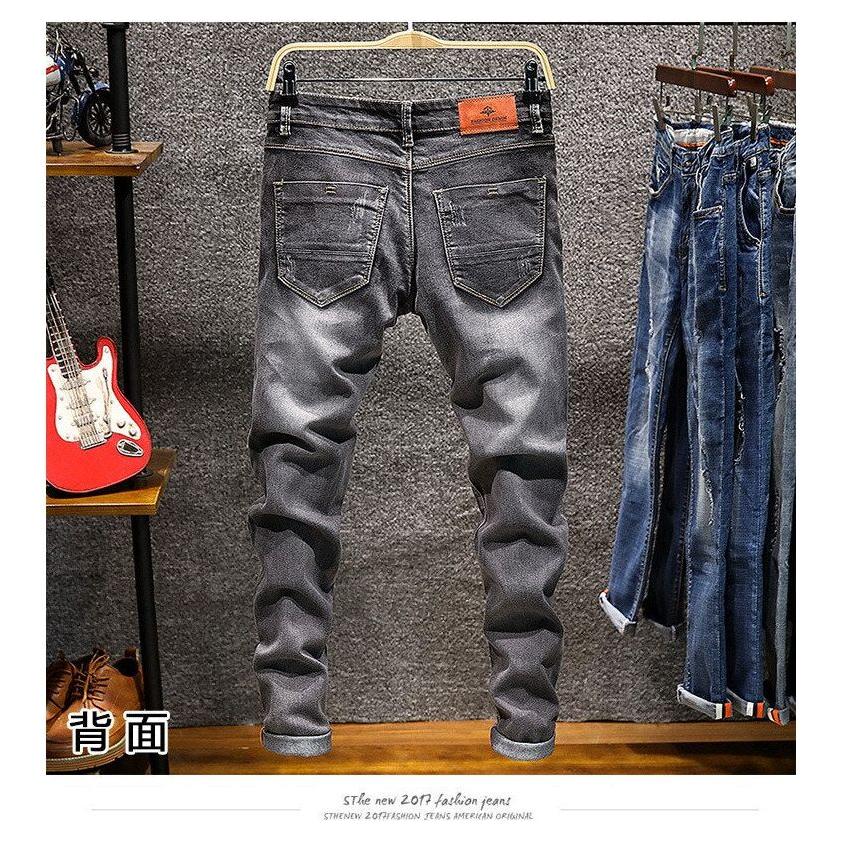 Men's Skinny Jeans Zipper Fly Slim Fit Denim Stretch Jean Pencil Leg Pants - Frimunt Clothing Co.