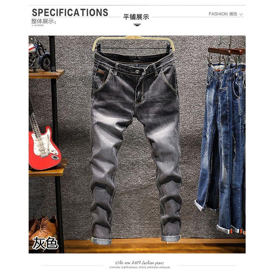 Men's Skinny Jeans Zipper Fly Slim Fit Denim Stretch Jean Pencil Leg Pants - Frimunt Clothing Co.
