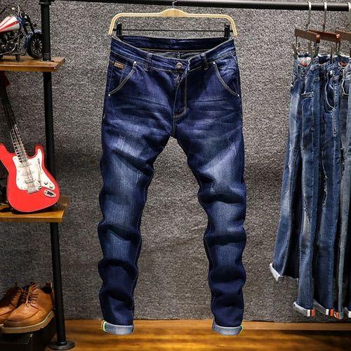 Men's Skinny Jeans Zipper Fly Slim Fit Denim Stretch Jean Pencil Leg Pants - Frimunt Clothing Co.