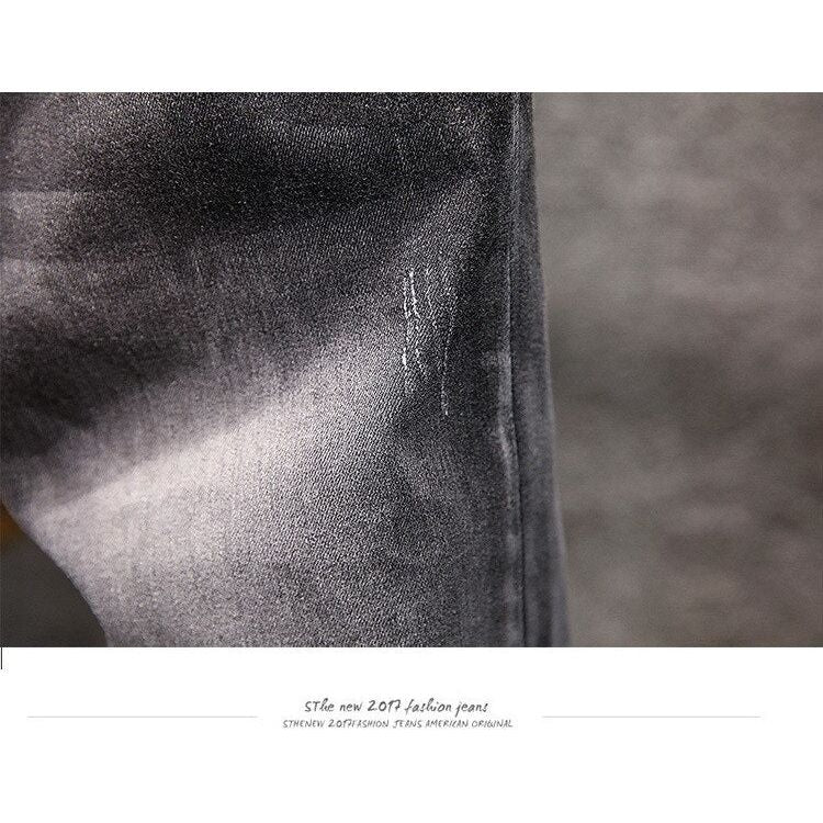 Men's Skinny Jeans Zipper Fly Slim Fit Denim Stretch Jean Pencil Leg Pants - Frimunt Clothing Co.