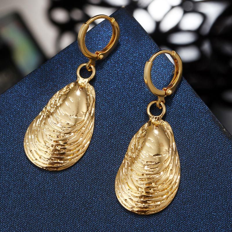 ZOSHI Seashell Earrings For Women Gold Color Trendy Shell Cowrie Statement Earrings New Summer Beach Jewelry