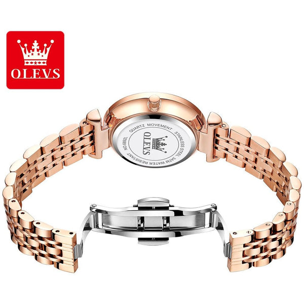Stainless Steel Ultra-Thin Casual Women's Luxury Watch Quartz Waterproof Fashion Wristwatch - Frimunt Clothing Co.