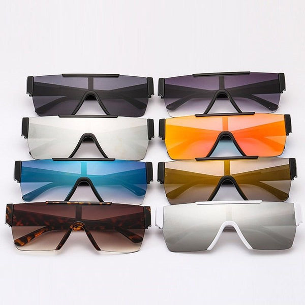 Italian Design Mirror Coating Sunglasses Unisex Shades 400 UV Protection