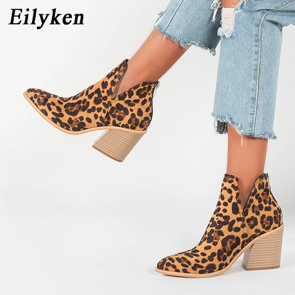 Autumn Winter Women's Casual Western Ankle Boots