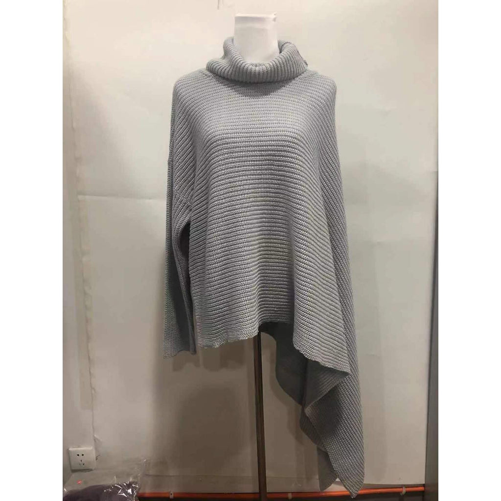 Women's Asymmetric Sweater For Women Turtleneck Long Sleeve Side Split Knitwear - Frimunt Clothing Co.