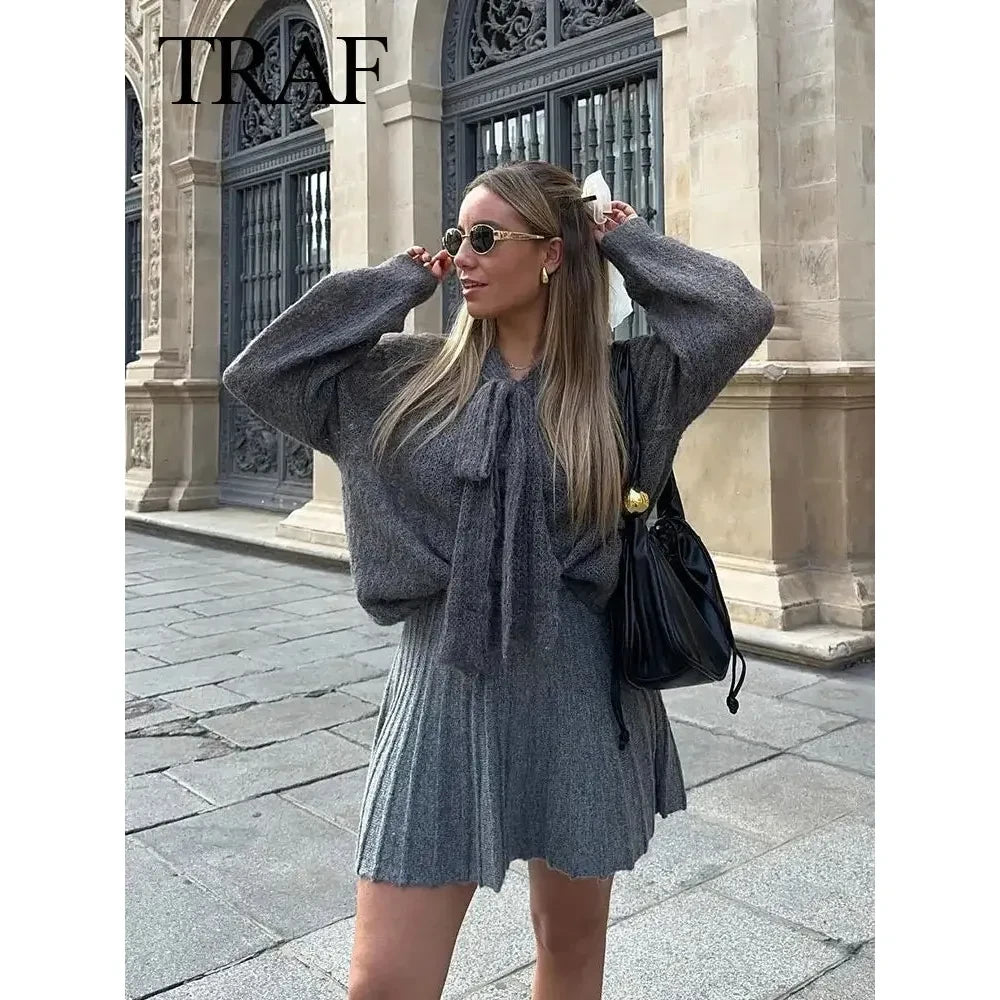 Autumn Women Fashion Knit Pullovers Butterfly Collar - Frimunt Clothing Co.