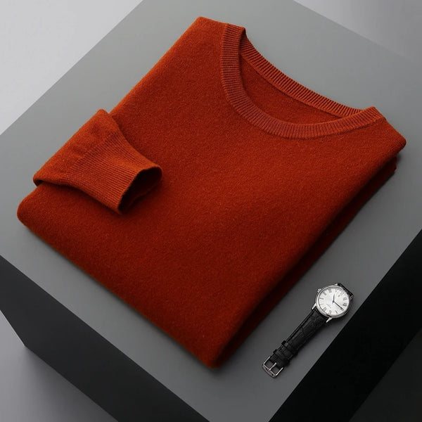 Men's 100% Merino Wool Round Neck Sweater - Frimunt Clothing Co.