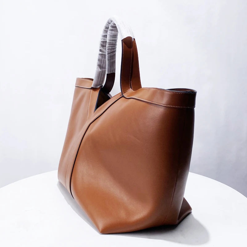 Oversize Leather Tote Bags For Women Luxury Designer Inspired Handbag Free Custom Initials