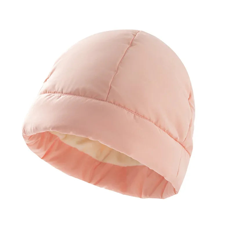 Women's Quilted Fluffy Down Beanie Hat Outdoor Warm Lightweight Ear Protection - Frimunt Clothing Co.