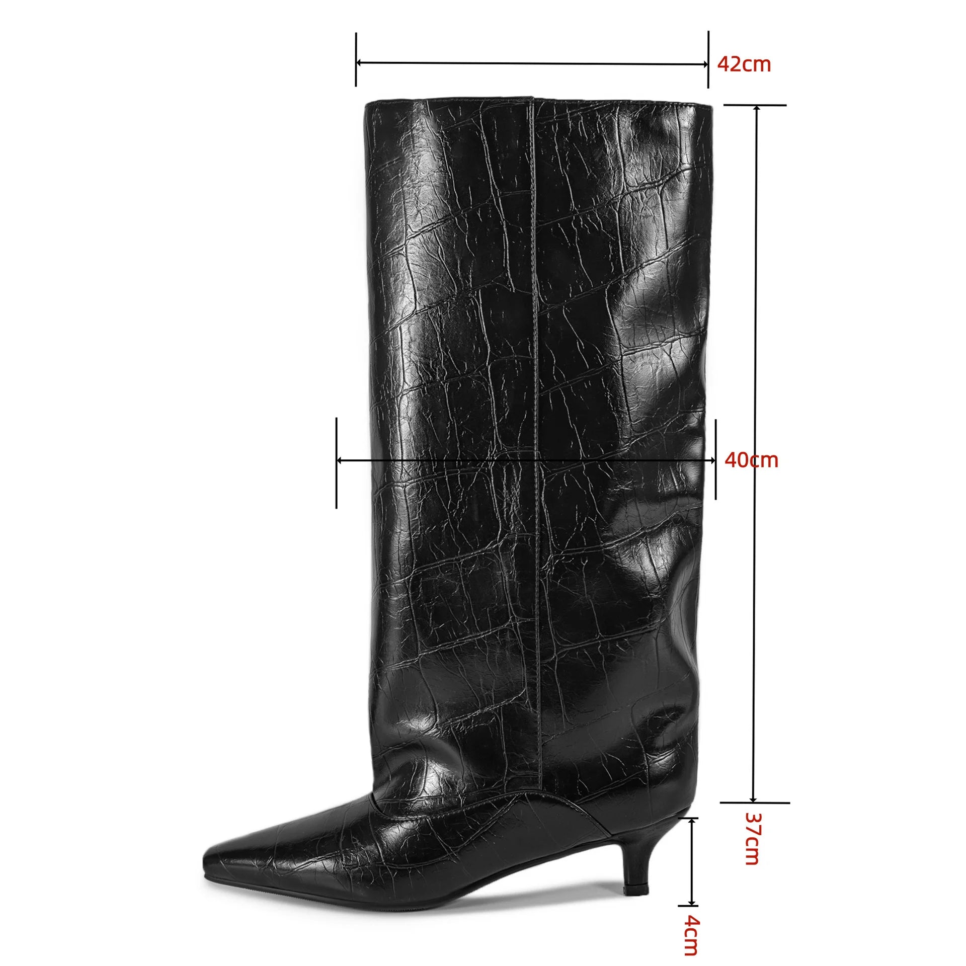 2026 Women's Pointed Toe Low Heel Sleeve Knee High Boots Various Colours