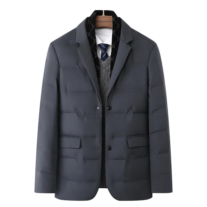 Men's Down Filled British Style Blazer Jacket - Frimunt Clothing Co.