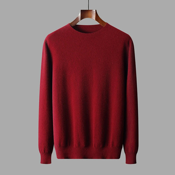 Men's 100% Merino Wool Round Neck Sweater - Frimunt Clothing Co.