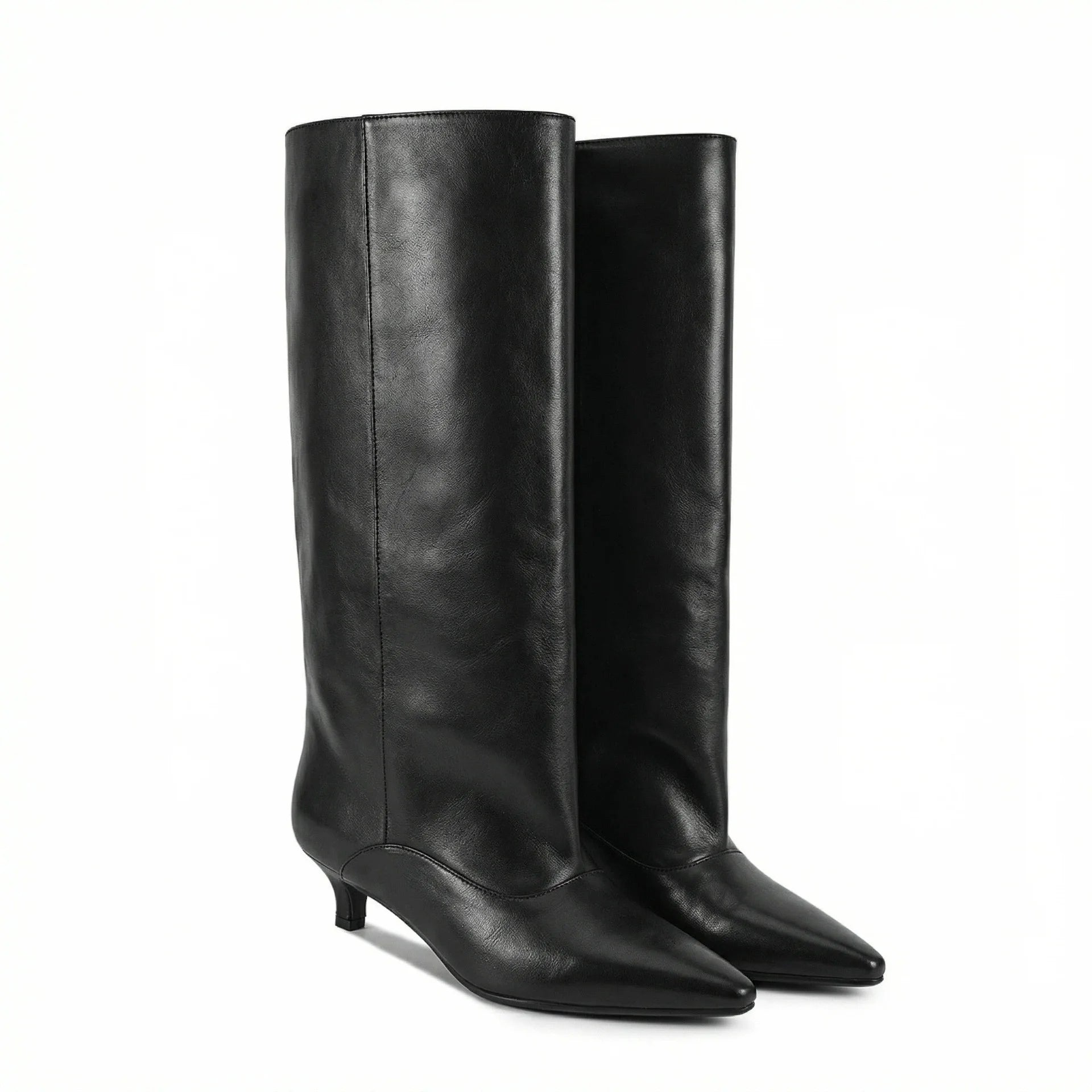 2026 Women's Pointed Toe Low Heel Sleeve Knee High Boots Various Colours