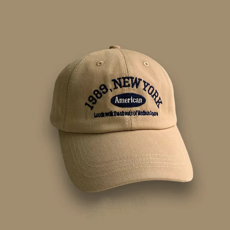 Men's Embroidered 1989 New York Washed Cotton Baseball Hats Adjustable Snapback - Frimunt Clothing Co.