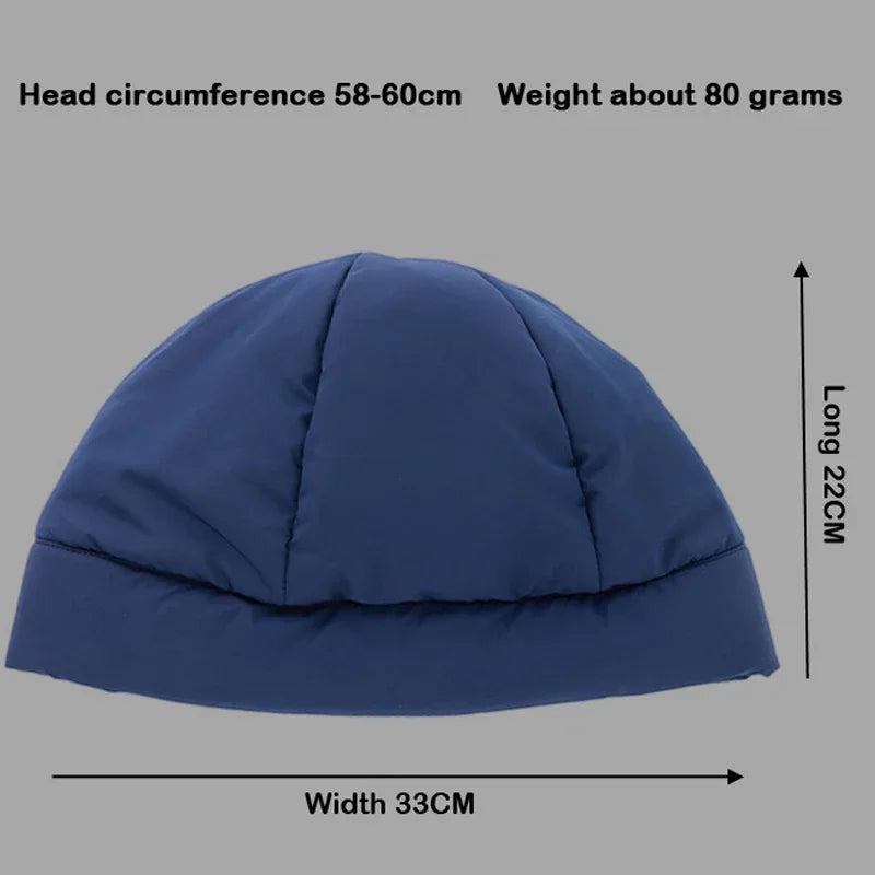 Women's Quilted Fluffy Down Beanie Hat Outdoor Warm Lightweight Ear Protection - Frimunt Clothing Co.