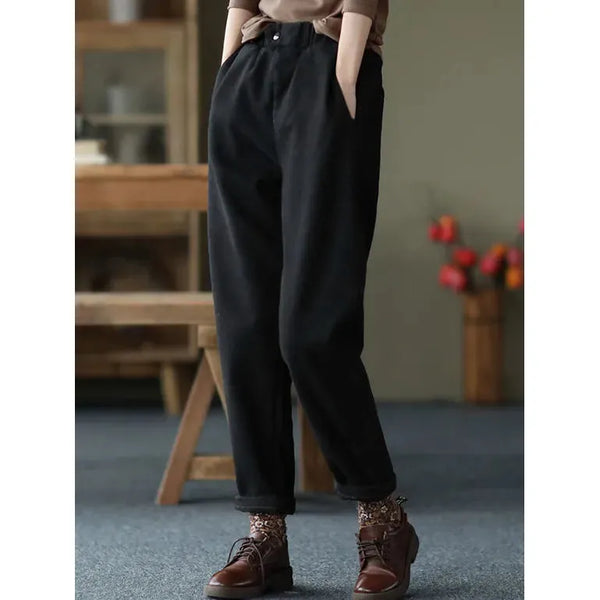 Winter Women's Winter Cotton Baggy Pants with Fleece - Frimunt Clothing Co.