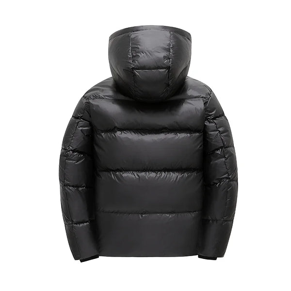 Men's Detachable Hood Down Coat Winter Warm Waterproof Thermal Parkas