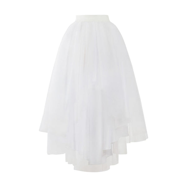 MisShow Women’s Tulle Tutu Maxi Skirt Elastic Waist High Low Mesh Net Party Prom Cocktail Long Skirt - Frimunt Clothing Co.