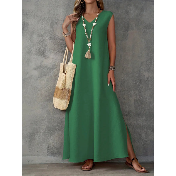 Boho Breeze Sleeveless Maxi Dress - Frimunt Clothing Co.