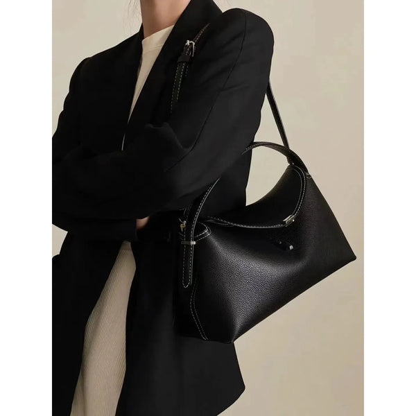 Women's Genuine Leather Black or Brown Shoulder Bag Large or Small - Frimunt Clothing Co.