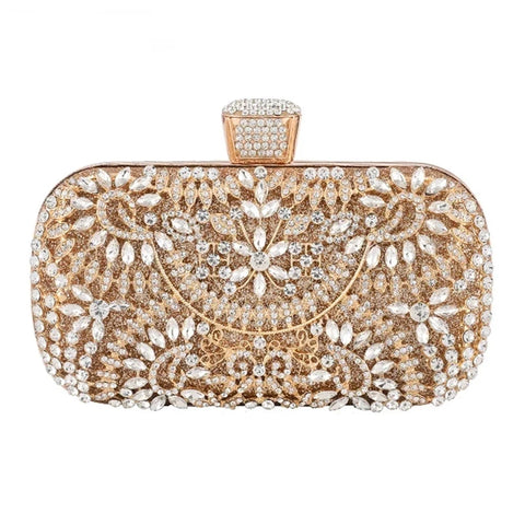 Women's Diamond Evening Clutch Bag Wedding Chain Shoulder Small Party Bag - Frimunt Clothing Co.