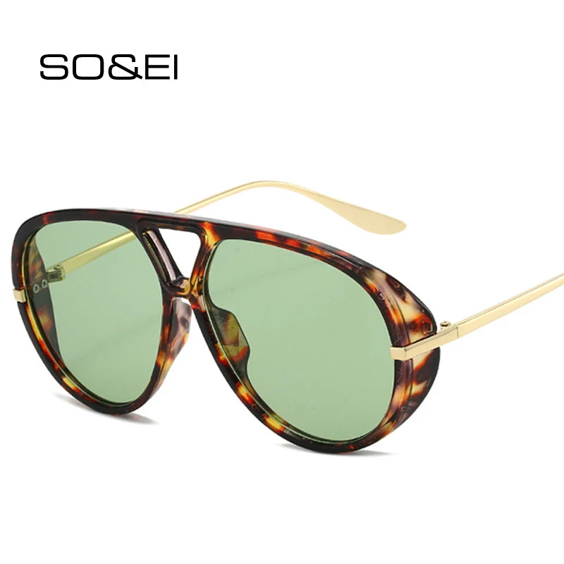 Women's Double Bridge Sunglasses Retro Gradient UV400 - Frimunt Clothing Co.