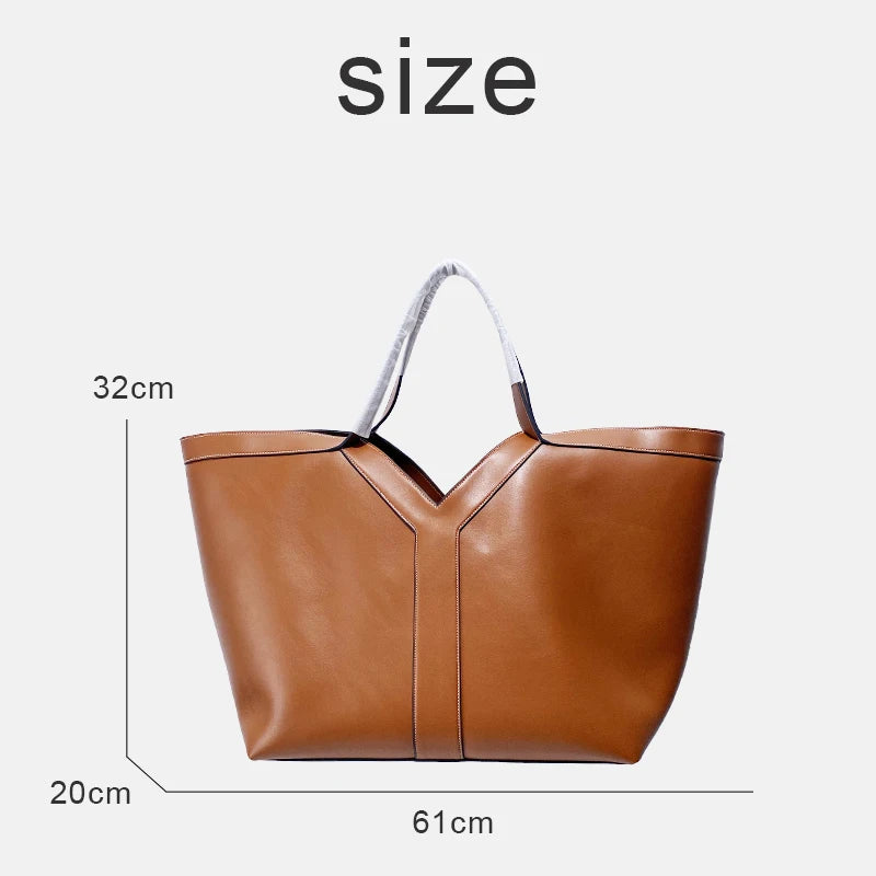 Oversize Leather Tote Bags For Women Luxury Designer Inspired Handbag Free Custom Initials